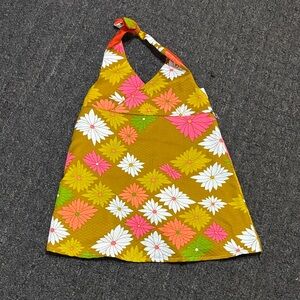 Floral Halter Dress with Colorful Pattern